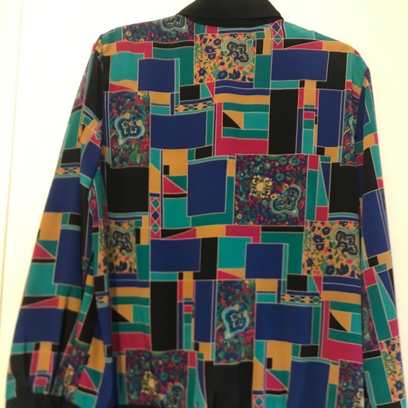 vintage blouse Alfred dunner multicolor - Picture 3 of 7